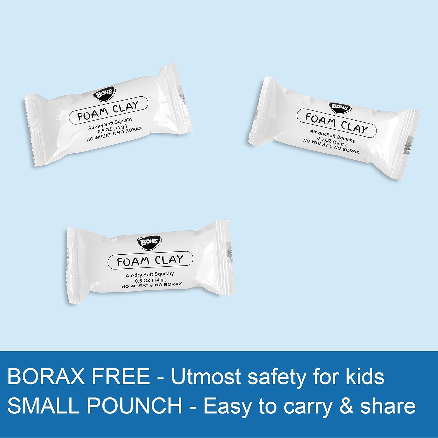 BOHS Foam Clay - Borax Free for Children Care - 30 Count